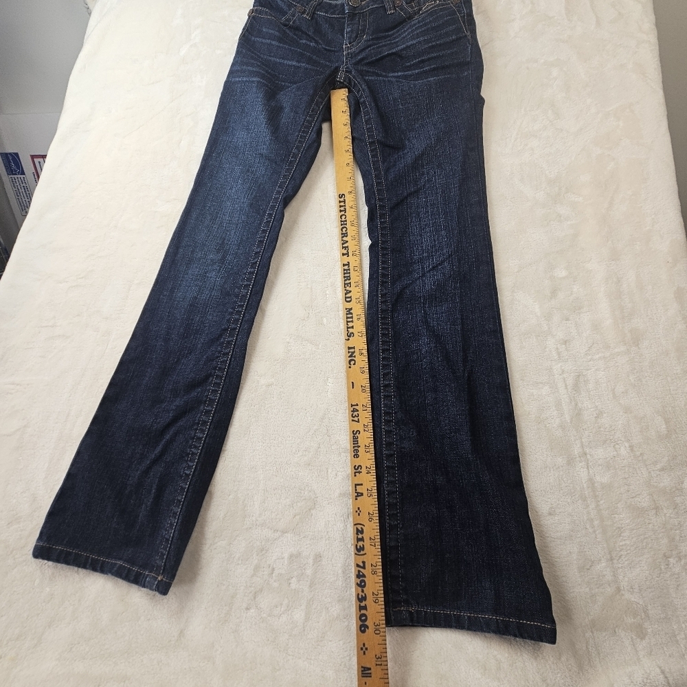 Harley-Davidson Bootcut Jeans Women’s 2 Dark Wash Denim Motorcycle Rider Biker - Picture 7 of 15